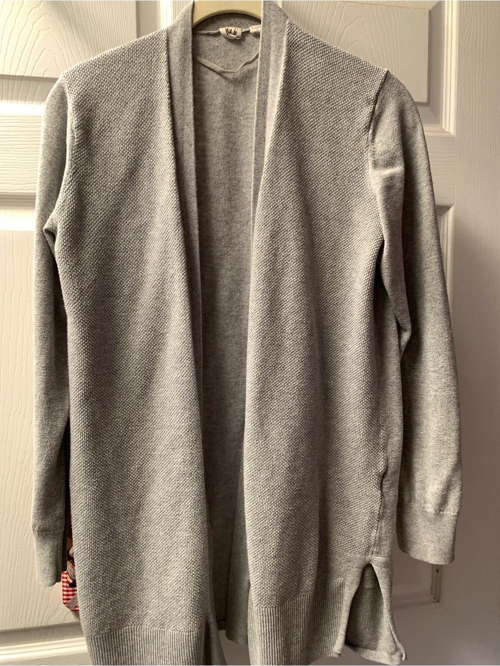 GAP Light Gray Open-Front Knit Cardigan